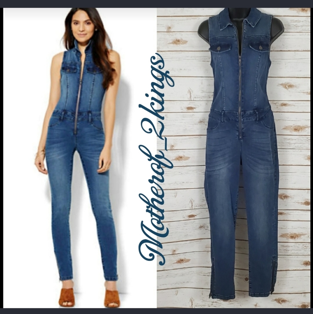 💙NEW YORK&CO.💙 SLEEVELESS JUMPSUIT - Picture 1 of 8